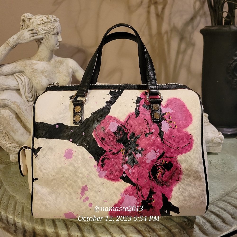 L.A.M.B. by Gwen Stefani Cherry Blossom Satchel Luxury Designer Bag #586
